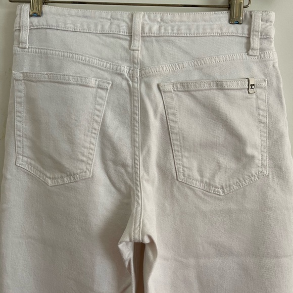 White High Waisted -Straight Cropped Frayed Joes Jeans - Picture 1 of 6
